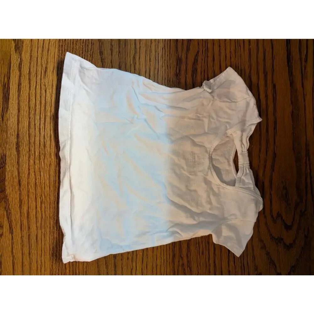 Carter's Toddler Girls White Bunny Cutout Back Tee 2T